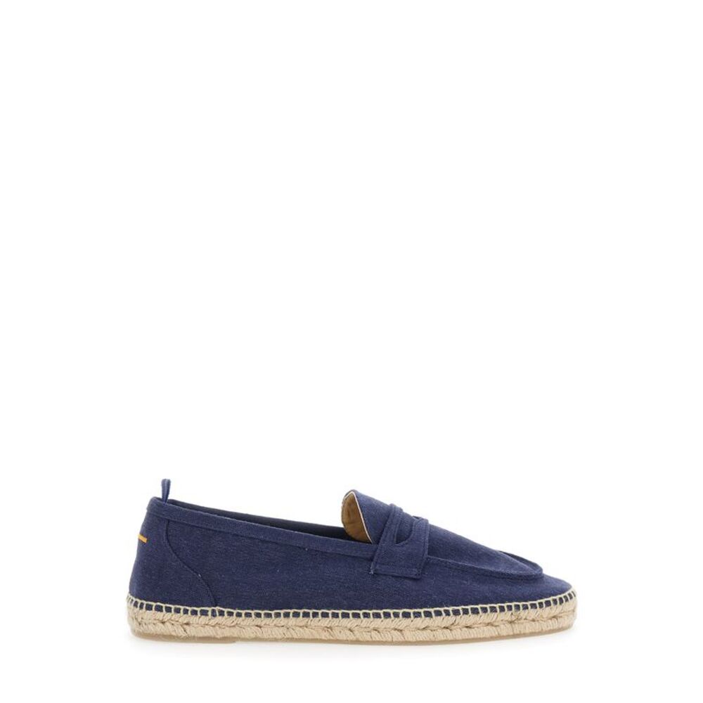 Castañer Men 'Nacho' Blue Espadrilles With Diamond-Cut Mask In Suede For Men